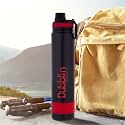 Dubblin Trump Stainless Steel Double Wall Vacuum Insulated BPA Free Water Bottle with Sipper &amp; Anti Skid Bottom,Sports Thermo Flask Keeps Hot 12 Hours, Cold 24 Hours (Red 1000 ML)