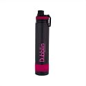 Dubblin Trump Stainless Steel Double Wall Vacuum Insulated BPA Free Water Bottle with Sipper &amp; Anti Skid Bottom,Sports Thermo Flask Keeps Hot 12 Hours, Cold 24 Hours (Pink 1000 ML)