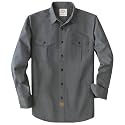 Dubinik® Canvas Long Sleeve Shirts for Men Button Up Work Shirt