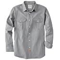 Dubinik® Canvas Long Sleeve Shirts for Men Button Up Work Shirt