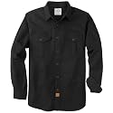 Dubinik® Canvas Long Sleeve Shirts for Men Button Up Work Shirt