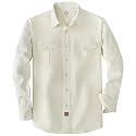 Dubinik® Canvas Long Sleeve Shirts for Men Button Up Work Shirt