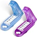 DUBSTAR Pill Cutter Splitter for Small and Tiny Pills, Purple ＆ Blue
