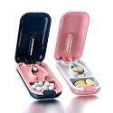 DUBSTAR Pill Cutter Splitter for Small and Tiny Large Pills Blue ＆ Pink