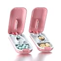 DUBSTAR Pill Cutter Splitter for Small and Tiny Large Pills Pink ＆ Pink