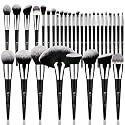 DUcare 32Pcs PRO Grade Makeup Brushes Set Premium Ultra-soft Synthetic Foundation Contour Powder Blush Concealer Eyeshadow Classic Black Professional Make up Brushes