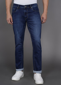 ducati men slim mid rise dark blue jeans