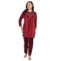 Duchess Women39s Supersoft Velvet Printed Nightsuit for