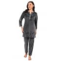 Duchess Women39s Supersoft Velvet Printed Nightsuit for