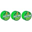 Duck Brand 1265018 Color Duct Tape Neon Lime Green, 1.88 Inches x 15 Yards Each Roll, 3 Rolls