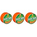Duck Brand 1265019 Color Duct Tape, Neon Orange, 1.88 Inches x 15 Yards Each Roll, 3 Rolls