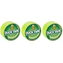 Duck Brand 285225 Color Duct Tape, Fluorescent Citrus, 1.88 Inches x 15 Yards Each Roll, 3 Rolls