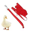 Duck Harness, Adjustable Chicken Walking Harness Breathable Pet Vest for Duck Chicken Hen Training Walking Basic Leashes[Red M]