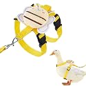 Duck Harness Leash Set Duck Harness and Leash for Real Ducks Adjustable Walking Rope Pet Cute Pattern Outdoor Traction Rope for Chicken Rabbit Small Animals(M,Bee)