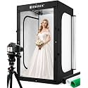 DUCLUS Photo Light Box 47×39×79 Inch for Clothing Photography, 400 LED Studio Shooting Tent with 8 Light Panels, CRI 96+, 12000lm Daylight, 3 Matte PP Backdrops for Bags, Models &amp; Large Products