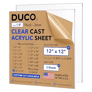 duco 1834 clear cast acrylic sheets 1234x1234 plexiglass sheets 2 pack