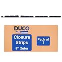 Duco USA-Made Classic Rib Foam Closure Strips 3ft Long, 9" Rib Profile - 1 Pack of Black Corrugated Roof Foam Strips - Weatherproof Seal to Block Gaps, Noise, Moisture, and More