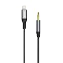 DUDAO L11PRO Ligtning to 3.5mm Aux Cable 1M/3.3F car Stereo Audio cable For Car and Speakers Compatible with iPhone 14 /13/12/11/X/XR/8/7/6 iPad (Grey)