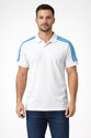 dudes fashion Striped Men Polo Neck White