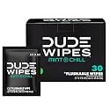 DUDE Wipes On-The-Go Mint Chill Adult Flushable Travel Wipes, 30 Count