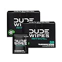 DUDE Wipes On-The-Go Mint Chill Adult Flushable Travel Wipes, 60 Count