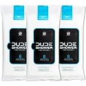 DUDE Wipes On-The-Go No Rinse Shower Body Wipes, Fragrance Free, 24 Count