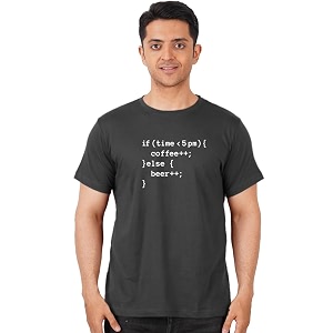 DUDEME 5 Pm Coffee or Beer T-Shirt