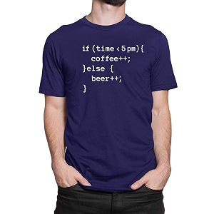 DUDEME 5 Pm Coffee or Beer T-Shirt