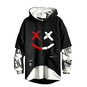 DUDHUH Mens Hoodie Fashion Pullover Letter Print