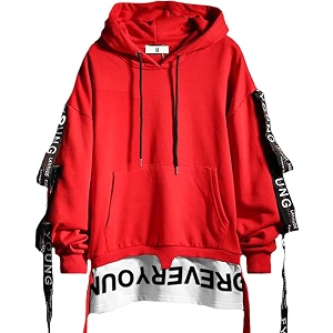 DUDHUH Mens Hoodie Fashion Pullover Letter Print
