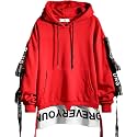 DUDHUH Mens Hoodie Fashion Pullover Letter Print