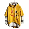DUDHUH Mens Hoodie Fashion Pullover Letter Print