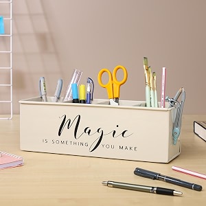 dudki 4 compartment desk organizer pen holder for study table office desk