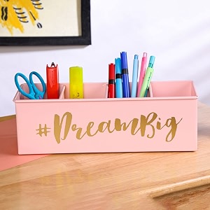 dudki 4 compartment desk organizer pen holder for study table office desk