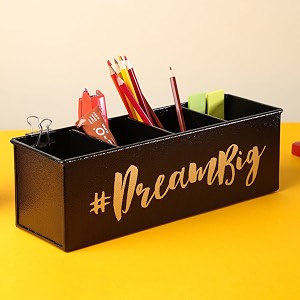 dudki 4 compartment desk organizer pen holder for study table office desk