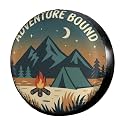 Dujiea Adventure Bound Spare Tire Cover, Universal Wheel Tire Cover Waterproof Dust-Proof Tire Protectors for Trailer Rv SUV Truck Camper and Many Vehicle 14 15 16 17 Inch