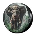 Dujiea Angry Elephant Spare Tire Cover, Universal Wheel Tire Cover Waterproof Dust-Proof Tire Protectors for Trailer Rv SUV Truck Camper and Many Vehicle 14 15 16 17 Inch