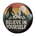 Dujiea Believe in Yourself Spare Tire Cover, Universal Wheel Tire Cover Waterproof Dust-Proof Tire Protectors for Trailer Rv SUV Truck Camper and Many Vehicle 14 15 16 17 Inch