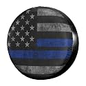 Dujiea Black American Flag Spare Tire Cover, Universal Wheel Tire Cover Waterproof Dust-Proof Tire Protectors for Trailer Rv SUV Truck Camper and Many Vehicle 14 15 16 17 Inch