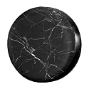 Dujiea Black Marble Spare Tire Cover, Universal Wheel Tire Cover Dust-Proof Tire Protectors for Trailer Rv Van SUV Truck Camper and Many Vehicle 14 15 16 17 Inch