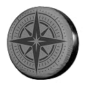 Dujiea Compass Spare Tire Cover, Universal Wheel Tire Cover Waterproof Dust-Proof Tire Protectors for Trailer Rv SUV Truck Camper and Many Vehicle 14 15 16 17 Inch