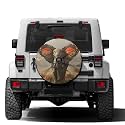 Dujiea Elephant Butterfly Wings Spare Tire Cover with Backup Camera Hole, Universal Wheel Tire Cover Tire Protectors for Trailer RV Van SUV Truck Camper and Many Vehicle 17inch