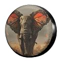 Dujiea Elephant Butterfly Wings Spare Tire Cover, Universal Wheel Tire Cover Waterproof Dust-Proof Tire Protectors for Trailer Rv SUV Truck Camper and Many Vehicle 14 15 16 17 Inch