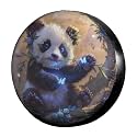 Dujiea Fantasy Cute Panda Spare Tire Cover, Universal Wheel Tire Cover Waterproof Dust-Proof Tire Protectors for Trailer Rv SUV Truck Camper and Many Vehicle 14 15 16 17 Inch