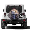 Dujiea Fantasy Cute Panda Spare Tire Cover with Backup Camera Hole, Universal Wheel Tire Cover Tire Protectors for Trailer RV Van SUV Truck Camper and Many Vehicle 15inch