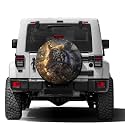 Dujiea Fantasy Tiger Spare Tire Cover with Backup Camera Hole, Universal Wheel Tire Cover Tire Protectors for Trailer RV Van SUV Truck Camper and Many Vehicle 17inch