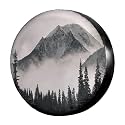 Dujiea Foggy Mountains Spare Tire Cover, Universal Wheel Tire Cover Dust-Proof Tire Protectors for Trailer Rv Van SUV Truck Camper and Many Vehicle 14 15 16 17 Inch
