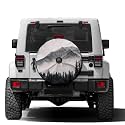 Dujiea Foggy Mountains Spare Tire Cover with Backup Camera Hole, Universal Wheel Tire Cover Tire Protectors for Trailer Rv SUV Truck Camper and Many Vehicle 17inch