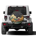 Dujiea GO Camping Spare Tire Cover with Backup Camera Hole, Universal Wheel Tire Cover Tire Protectors for Trailer RV Van SUV Truck Camper and Many Vehicle 15inch