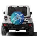 Dujiea Gradient Sea Turtle Spare Tire Cover with Backup Camera Hole, Universal Wheel Tire Cover Tire Protectors for Trailer Rv SUV Truck Camper and Many Vehicle 17inch